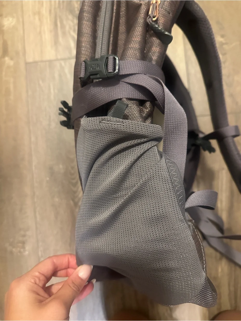 North Face Borealis Backpack- Rabbit Grey Copper Melange / Rose Gold